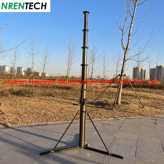 Ground Mounted Manual Crank up Telescopic Mast 6m Height
