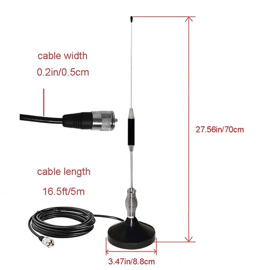 CB Antenna Heavy Duty Magnet Mount Mobile/Car Radio Antenna CB Radio Antenna CB Antenna for 27MHz Radio 
